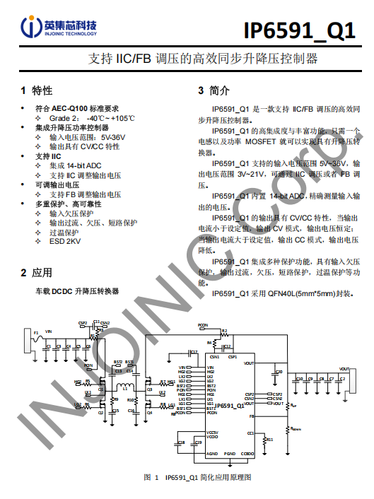 英集芯車規(guī)級芯片IP6591_Q1搭配IP2727_Q1,USB Type-C PD充電方案