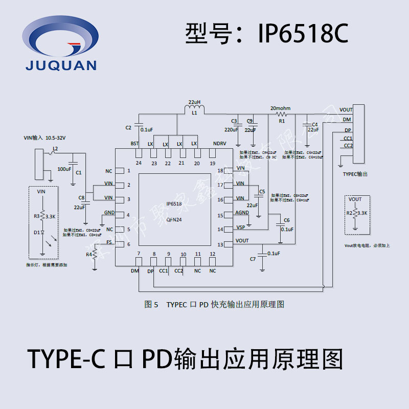 2帶PTYPE-C接口PD、QC3.0協(xié)議等